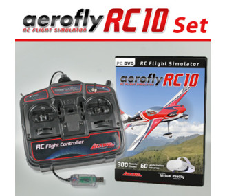 Simulateur Aerofly RC10 + Game commander Mode 2