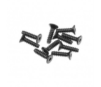 AXIAL AXA0414 Esagono filettato piatto dorato M2,6x10mm nero (10)