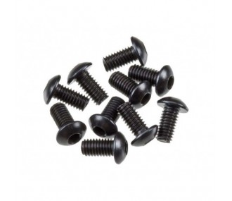 AXIAL AXA0113 Bussola esagonale con testa a bottone nera M3x6mm (10)