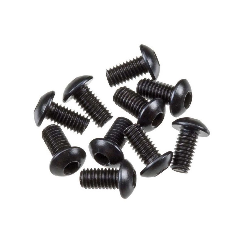 AXIAL AXA0113 Bussola esagonale con testa a bottone nera M3x6mm (10)