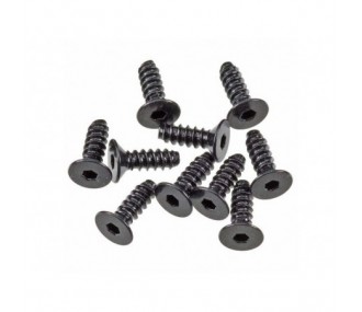 AXIAL AXA0413 Hex Socket Tapping Flat Head M2.6x8mm Black (10)