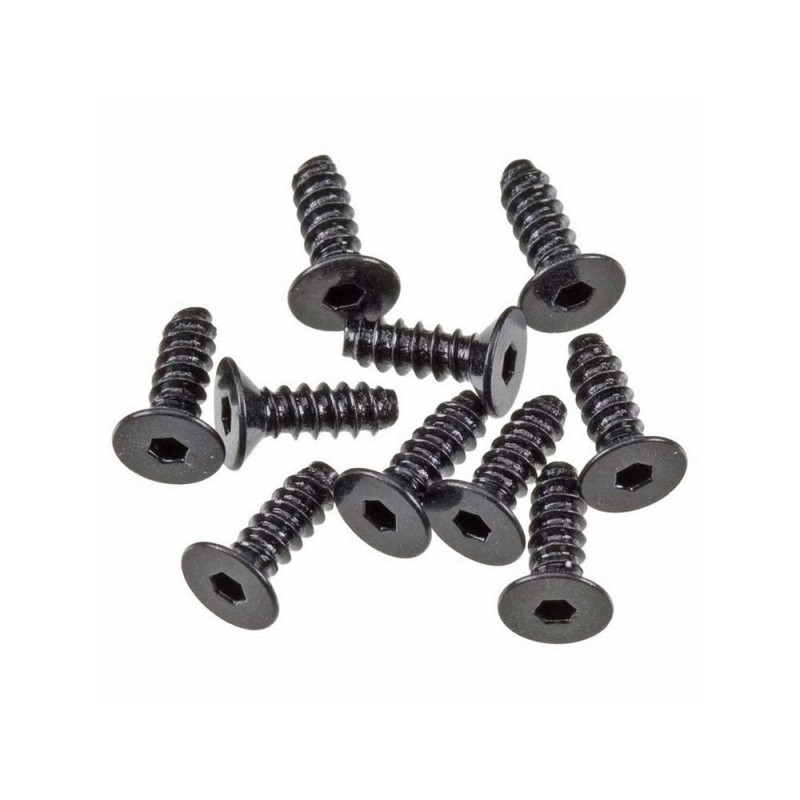 AXIAL AXA0413 Taladro hexagonal de rosca plana M2.6x8mm negro(10)