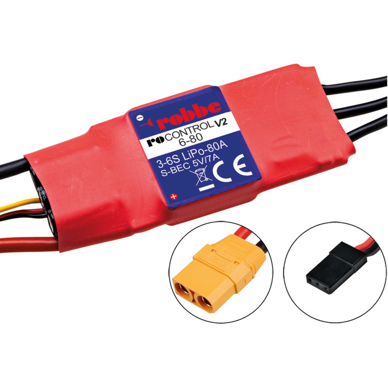 Robbe RO-Control6 80A 2-6S BEC 5V/5A Brushless Controller