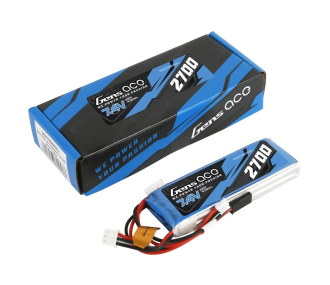 Batterie Tx Gensace lipo 2S 7.4V 2700mAh pour Futaba, Frsky Taranis, Sanwa