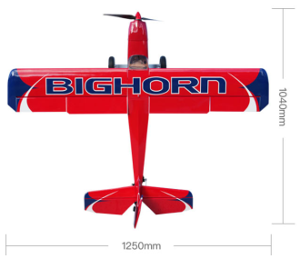 Flugzeug OMPHOBBY BigHorn PRO Rot ca. 1.25m PNP