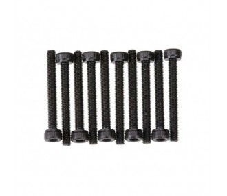 AXIAL AXA089 Cabeza cilíndrica M3x25mm Óxido negro (10)