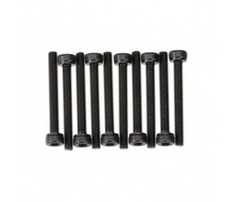 AXIAL AXA089 M3x25mm Black Oxide Cap Head (10)