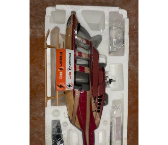 Fuselage Helicoptère - Taille 470 - BELL 407 Rouge et Or - Version Kit