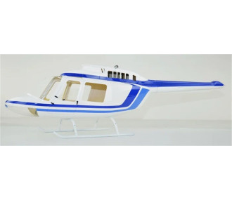 Fuselage Helicoptere - taille 700 - Bell 206 Blanc et Bleu