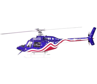Fuselage Helicoptère - Taille 700 - Bell 206 stars and strips