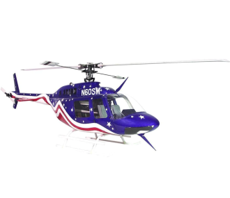 Fuselage Helicoptere - Taille 450 Bell 206 stars and strips