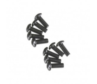 AXIAL AXA114 Cabeza de botón hexagonal M3x8mm Óxido negro (10)