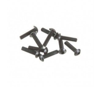 AXIAL AXA116 Bussola esagonale con testa a bottone M3x12mm nero (10)