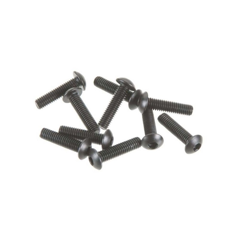 AXIAL AXA116 Bussola esagonale con testa a bottone M3x12mm nero (10)