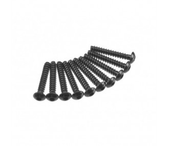 AXIAL AXA438 Macho hexagonal cabeza de botón M3x18mm negro (10)