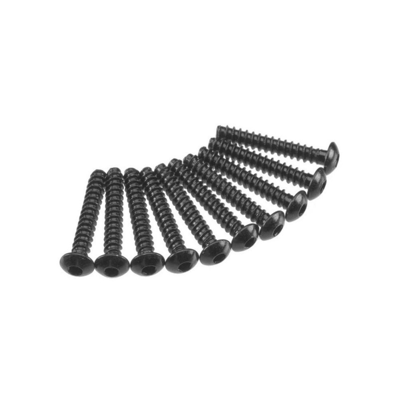 AXIAL AXA438 Macho hexagonal cabeza de botón M3x18mm negro (10)