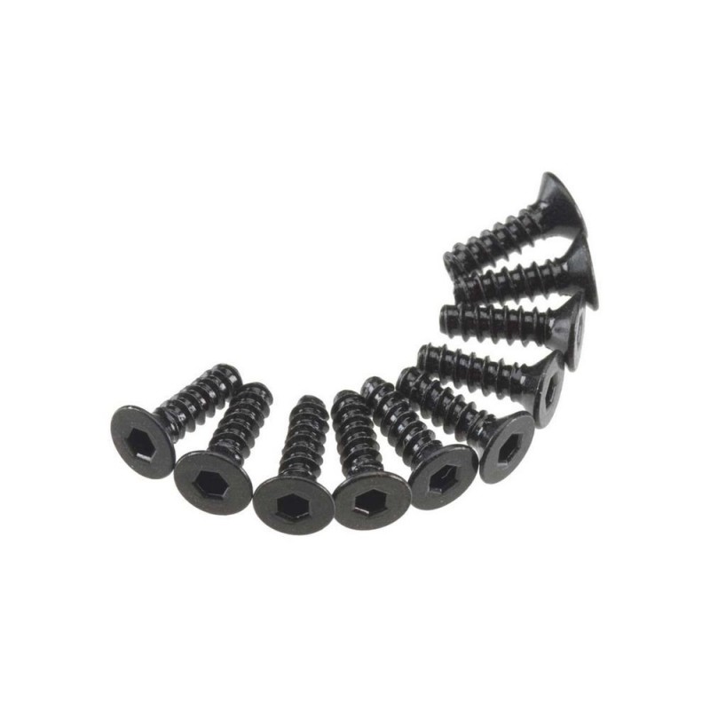 AXIAL AXA465 Hex Socket Flat Head Screw M3x10mm Black (10)