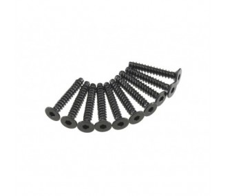 AXIAL AXA468 Hex Socket Flat Head Screw M3x18mm Black (10)