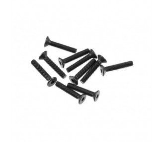 AXIAL AXA0147 Bussola esagonale a testa piatta M3x16mm nero (10)