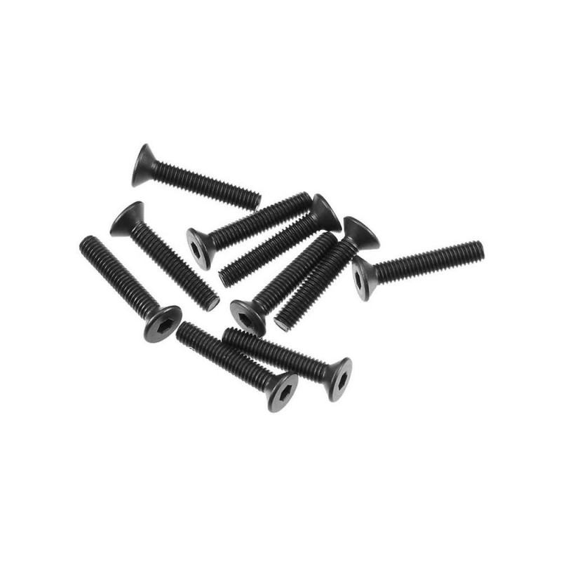 AXIAL AXA0147 Bussola esagonale a testa piatta M3x16mm nero (10)