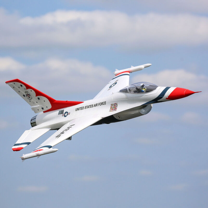 Jet F-16 Thunderbirds 70mm EDF Jet BNF Basic con AS3X e SAFE Select