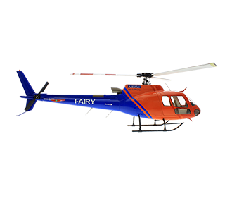 fuselage Helicoptere - taille 470 - AS350  nouvelle peinture version Kit