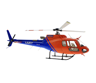 fuselage Helicoptere - taille 470 - AS350  nouvelle peinture version Kit