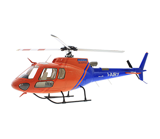 fuselage Helicoptere - taille 470 - AS350  nouvelle peinture version Kit