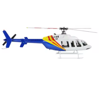 Fuselage Helicoptere 470 size BELL 407 Bleu et Blanc version KIT