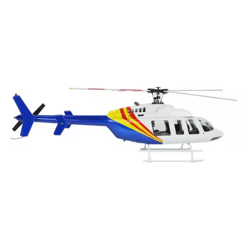 Fuselage Helicoptere 470 size BELL 407 Bleu et Blanc version KIT