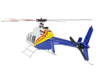 Fuselage Helicoptere 470 size BELL 407 Bleu et Blanc version KIT