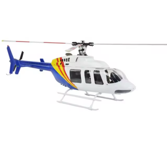 Fuselage Helicoptere 470 size BELL 407 Bleu et Blanc version KIT