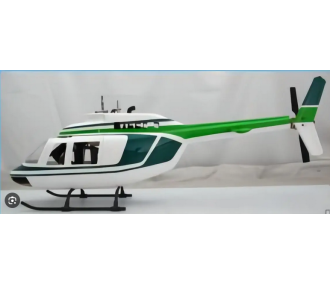 Fuselage Helicoptere 450size Bell 206 Vert et Blanc