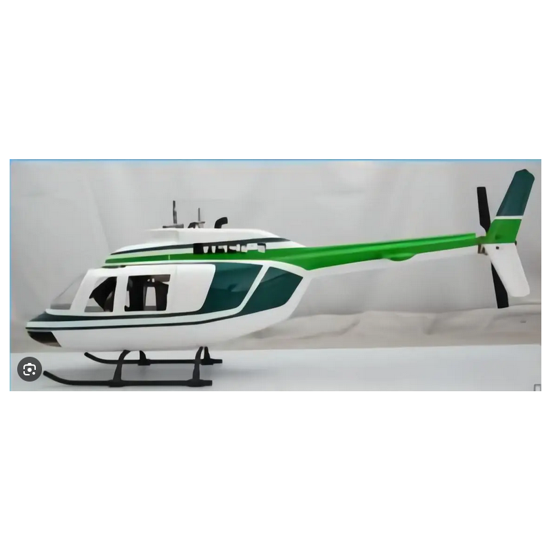 Fuselage Helicoptere 450size Bell 206 Vert et Blanc