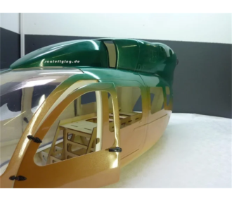 Fuselage Helicoptere Classe 600 - EC145 Peinture Verte et Or