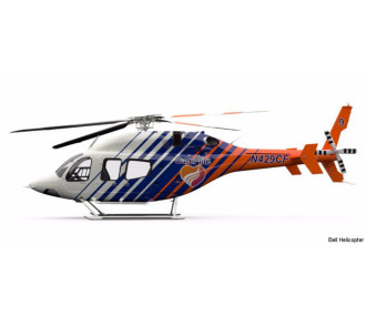 Fuselage RC helicopter 600 - Bell 429 paint white blue red