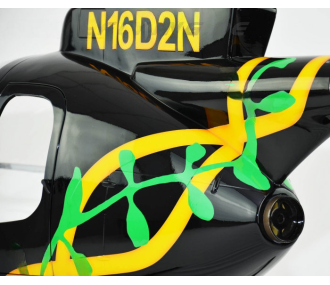 Fuselage Helicoptere Classe 700 - MD500E Vert Jaune Noir