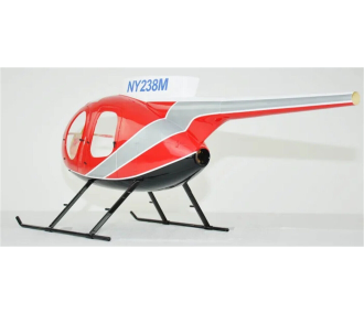 Fuselage Helicoptere Classe 700 - MD500E peinture police rouge