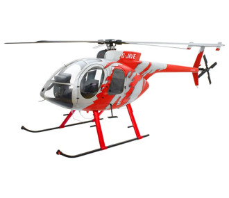 Fuselage Helicoptere Classe 700 - MD500E Peinture rouge G-Jive