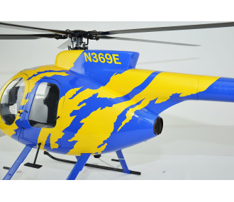 Fuselage Helicoptere Classe 600 - MD500D Peinture Jaune et Bleue