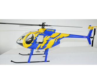 Fuselage Helicoptere Classe 600 - MD500D Peinture Jaune et Bleue