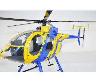 Fuselage Helicoptere Classe 600 - MD500D Peinture Jaune et Bleue