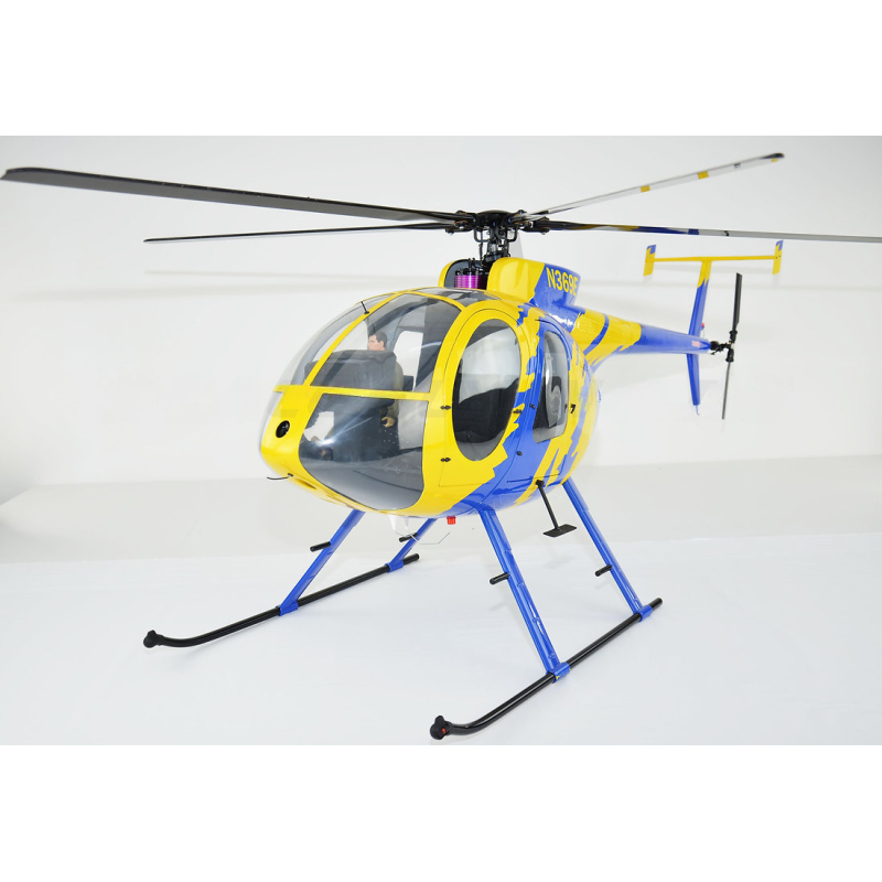 Fuselage Helicoptere Classe 600 - MD500D Peinture Jaune et Bleue