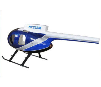 Fuselage Helicoptere Classe 500 - MD500E Peinture Bleue police