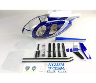 Fuselage Helicoptere Classe 500 - MD500E Peinture Bleue police