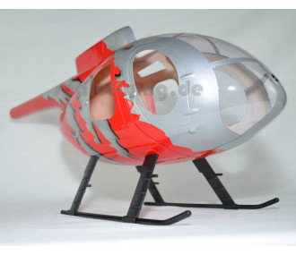 Fuselage Helicoptere Classe 450 - MD500E Peinture Rouge G-Jive