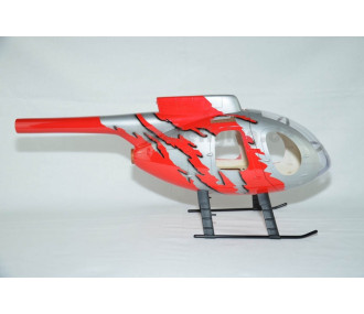 Fuselage Helicoptere Classe 450 - MD500E Peinture Rouge G-Jive
