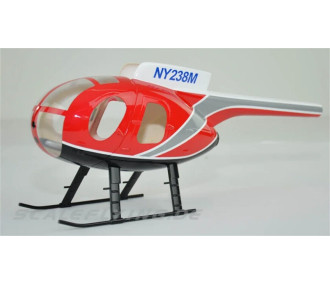 Fuselage Helicoptere classe 250 - MD500D peinture police rouge