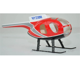 Fuselage Helicoptere classe 250 - MD500D peinture police rouge