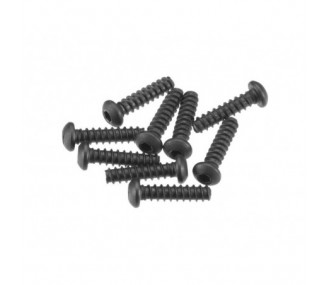 AXIAL AXA0424 Bottone esagonale filettato dorato M2,6x10mm nero(10)